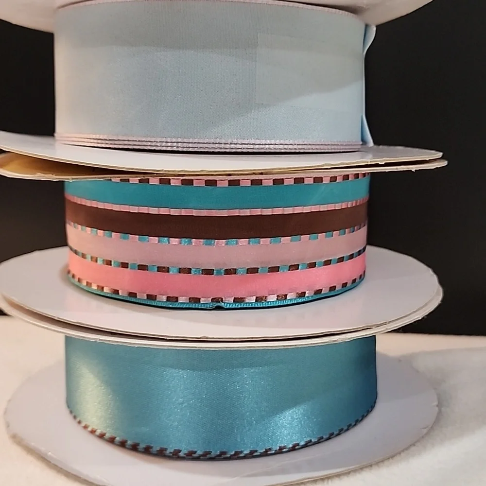 3 Rolls Kirkland Wire-edged Ribbon, 1-1/2